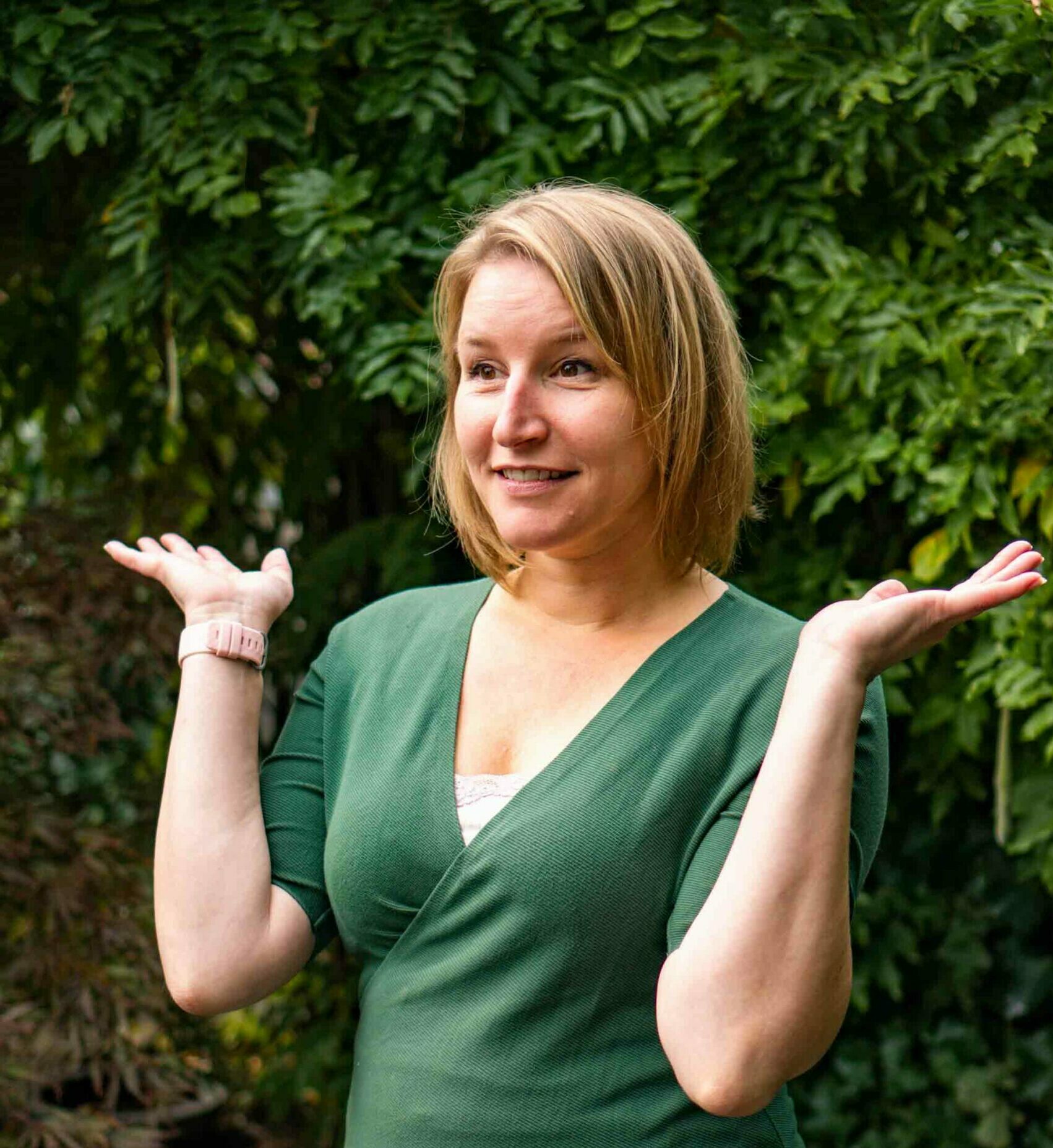 handgebaar 'ik weet het niet'